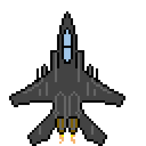 pixel picture of a fighter jet